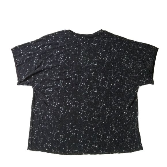 Shein EZwear Plus Size Loose Fit Silver Glitter Star Print Sheer Tee Women's 3XL - Picture 1 of 12
